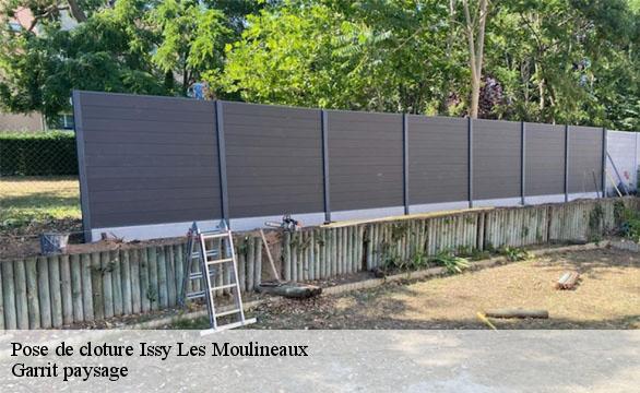 Pose de cloture  issy-les-moulineaux-92130 Garrit paysage