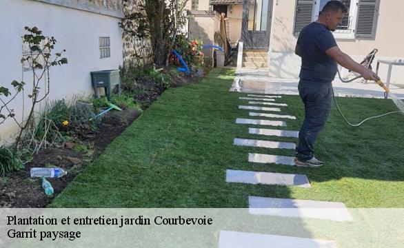 Plantation et entretien jardin  courbevoie-92400 Garrit paysage