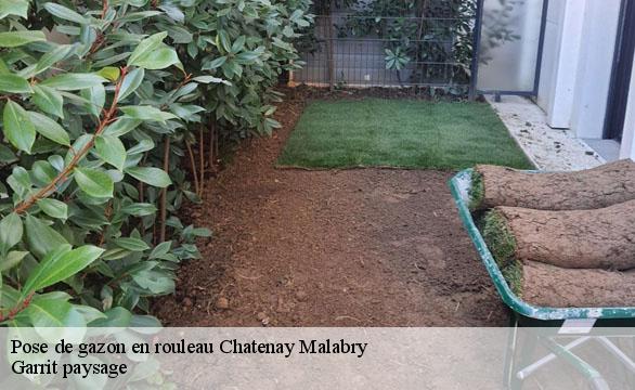 Pose de gazon en rouleau  chatenay-malabry-92290 Garrit paysage