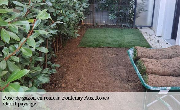 Pose de gazon en rouleau  fontenay-aux-roses-92260 Garrit paysage