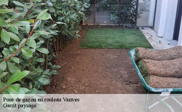 Pose de gazon en rouleau vanves-92170 Garrit paysage